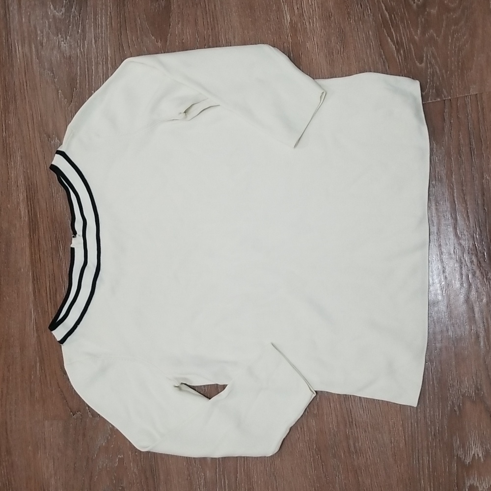 (LP) Talbots Petites Knit Colorblock Modern Contemporary Dorm Ready Modest